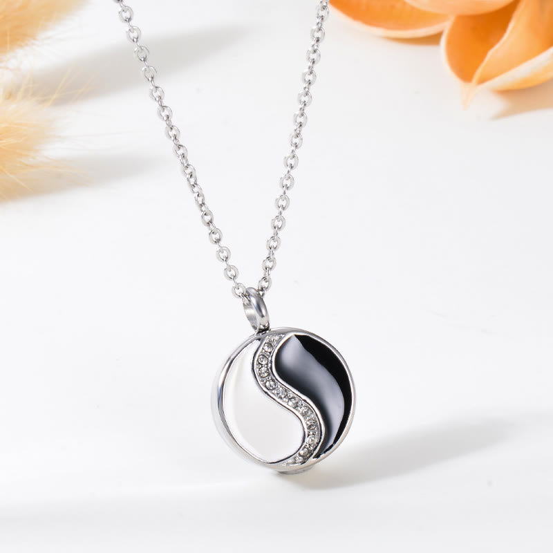 Buddha Stones Yin Yang Titanium Steel Harmony Necklace Pendant - Titanium Steel YIN YANG - image 1