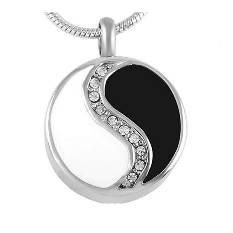 Buddha Stones Yin Yang Titanium Steel Harmony Necklace Pendant - image 4
