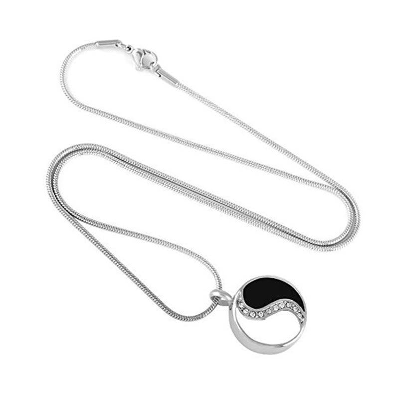 Buddha Stones Yin Yang Titanium Steel Harmony Necklace Pendant - image 3