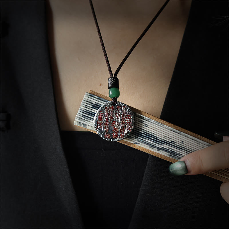 Buddha Stones 999 Sterling Silver 24k Gold Bagua Tai Chi Yin Yang Design Mountain Ghosts Spend Money Harmony Necklace Pendant - image 4