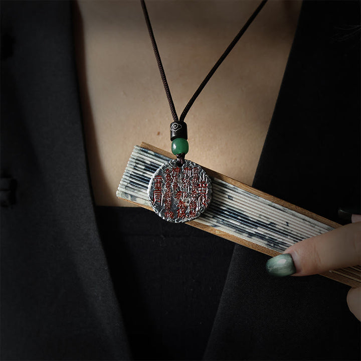 Buddha Stones 999 Sterling Silver 24k Gold Bagua Tai Chi Yin Yang Design Mountain Ghosts Spend Money Harmony Necklace Pendant - image 4