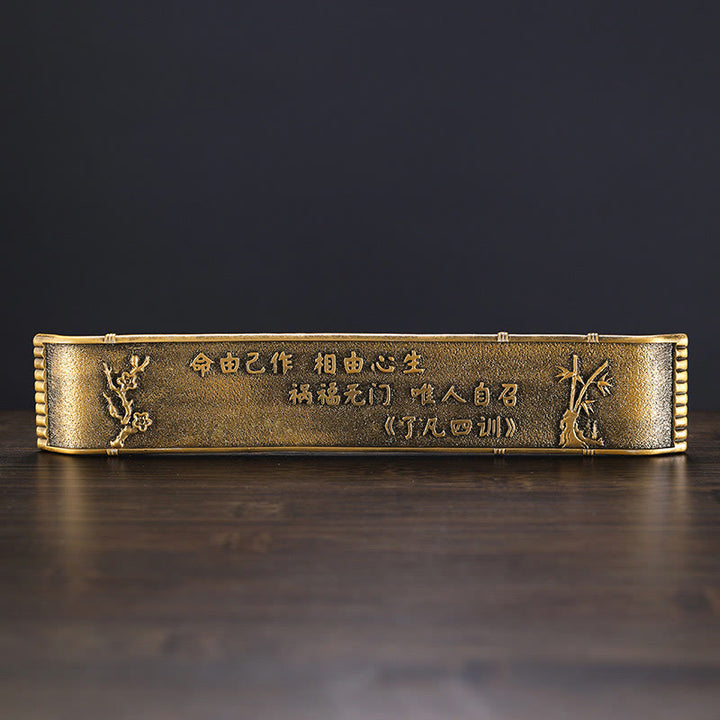 Buddha Stones Fisherman Bamboo Fishing Boat Alloy Incense Stick Holder Healing Incense Burner Decoration - image 4