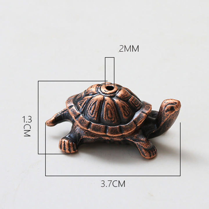 Buddha Stones Alloy Turtle Snail Healing Incense Burner Desk Decoration