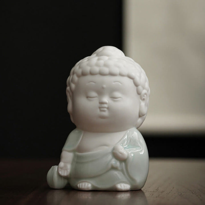 Buddha Stones Buddha Sitting Standing Reclining Ceramic Healing Incense Burner Desk Decoration