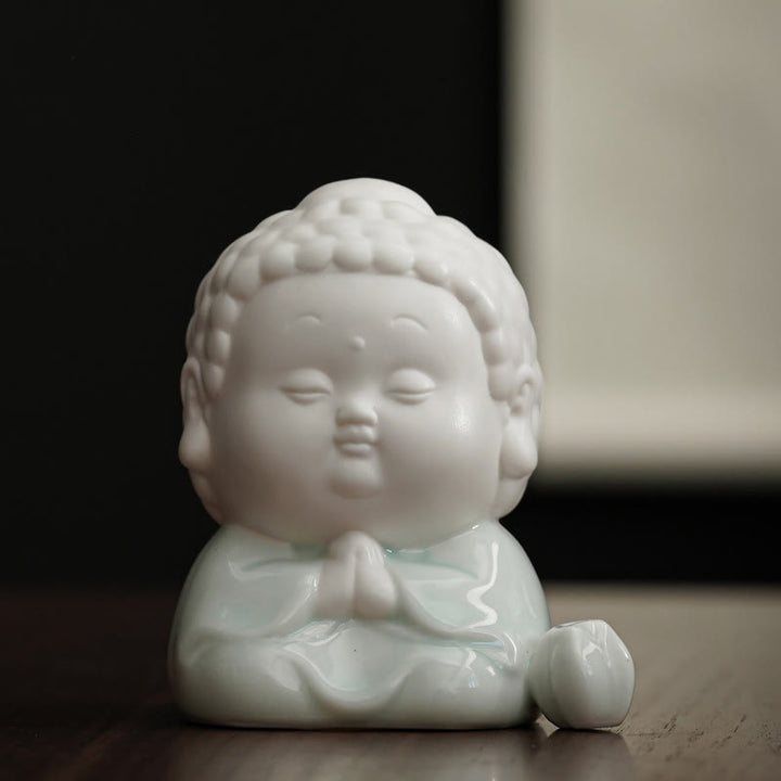 Buddha Stones Buddha Sitting Standing Reclining Ceramic Healing Incense Burner Desk Decoration