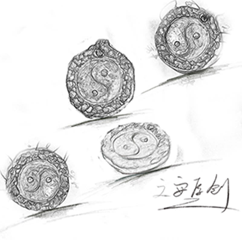 Buddha Stones 999 Sterling Silver Tai Chi Yin Yang Design Harmony Necklace Pendant - image 8
