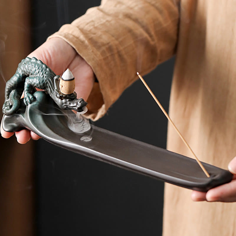 Buddha Stones Moon Rabbit PiXiu Mountain Healing Ceramic Stick Incense Burner Decoration - image 9