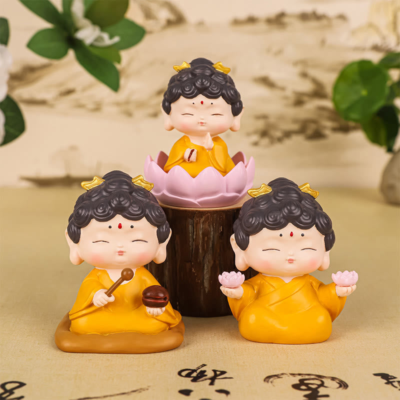 Buddha Stones Meditation Lotus Amitabha Buddha Resin Statue Compassion Home Decoration