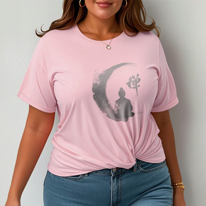 Buddha Stones Meditating Buddha Pattern Cotton Tee T-shirt - image 10