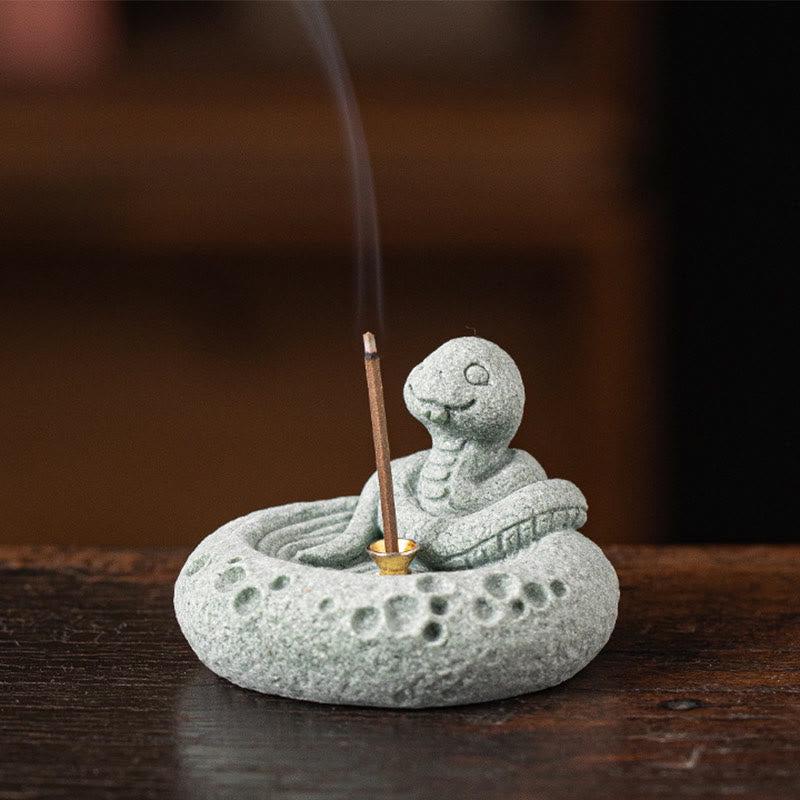 Buddha Stones Chinese Zodiac Healing Incense Burner Desk Decoration