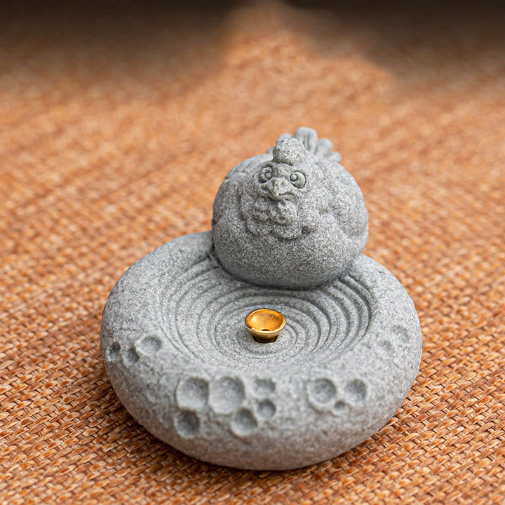 Buddha Stones Chinese Zodiac Healing Incense Burner Desk Decoration