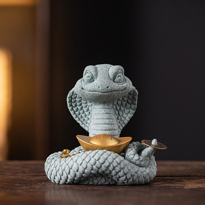 Buddha Stones Year Of The Snake Ingot Copper Coins Home Decoration