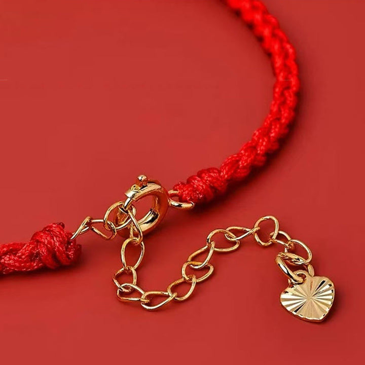 Buddha Stones Red String 925 Sterling Silver Five Ways God Of Wealth Connection Bracelet - image 10