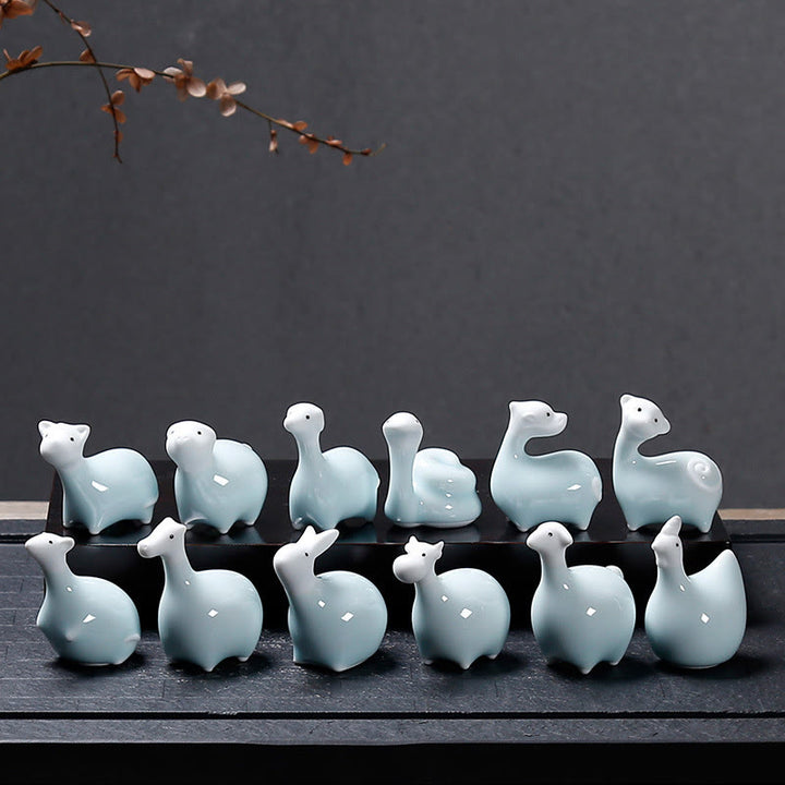 Buddha Stones Chinese Zodiac Ceramic Tea Pet Home Decoration - image 18