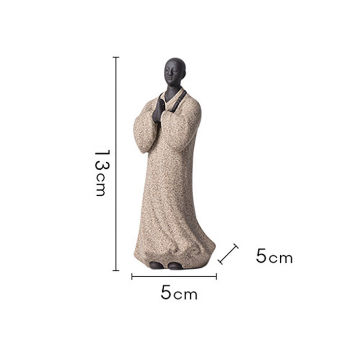 Buddha Stones Meditating Praying Monk Figure Ceramic Compassion Serenity Home Decoration - image 19