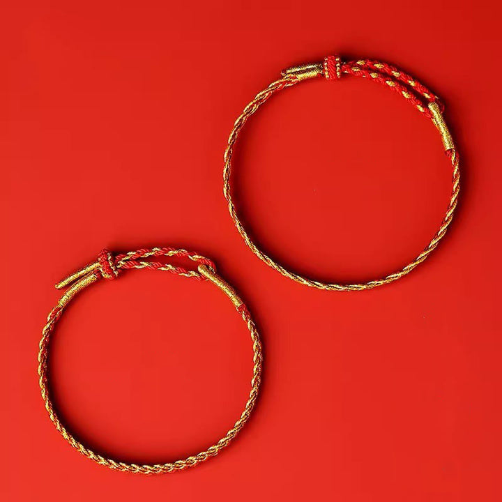 Buddha Stones Red String Yellow String Luck Bracelet