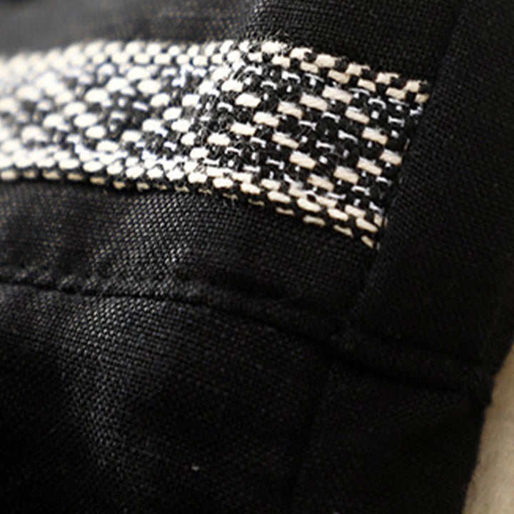 Buddha Stones Solid Color Front Button Back Elastic Cotton Linen Women's Pants With Pockets - image 32