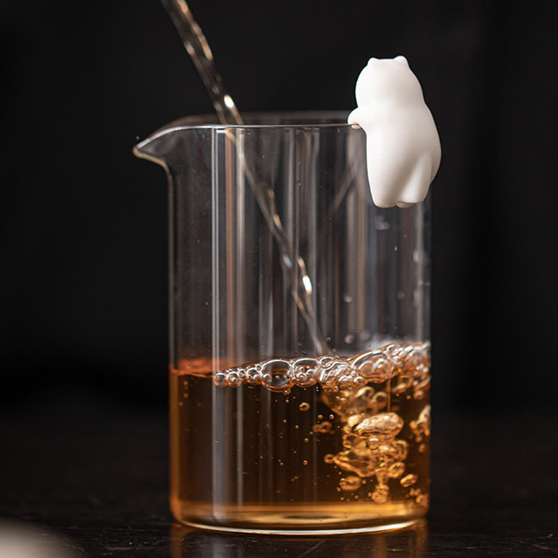 Buddha Stones Mini Hanging White Cat Tea Pet Ceramic Home Desk Figurine Decoration - image 9