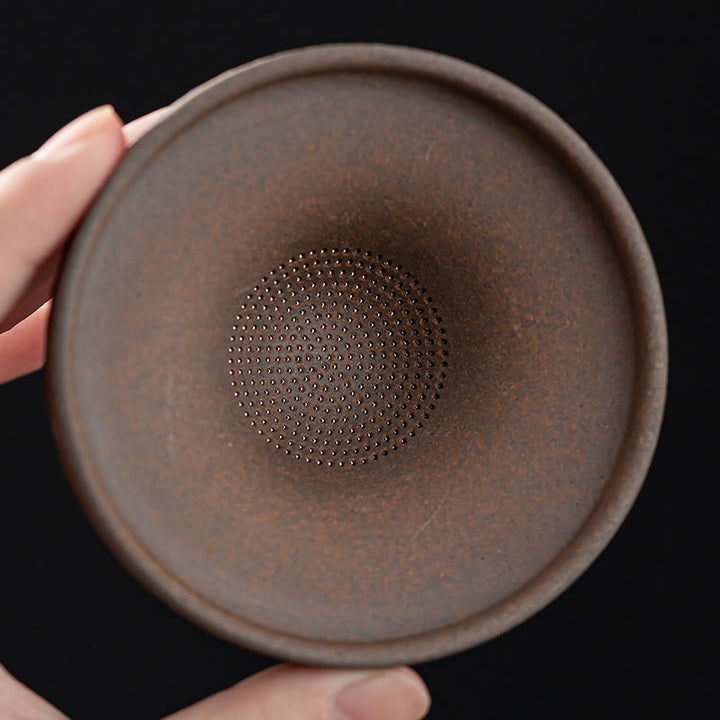 Buddha Stones Little Brown Monk Hat Strainer Ceramic Tea Accessories Figurine Zen Home Desk Decoration - image 14