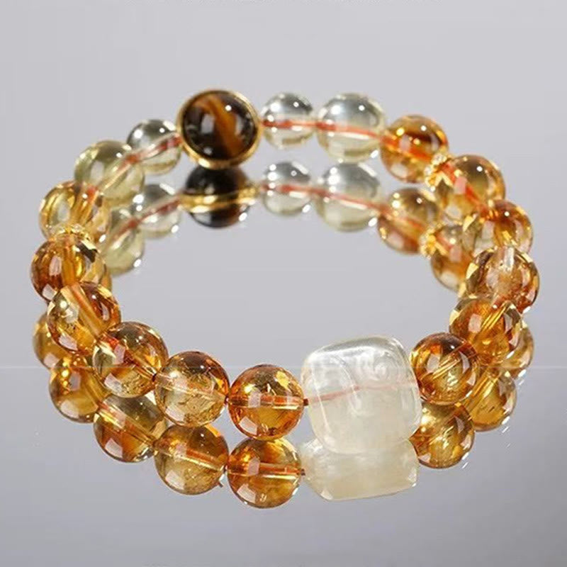 Buddha Stones Topaz Zashi Lhamo Kindness Bracelet