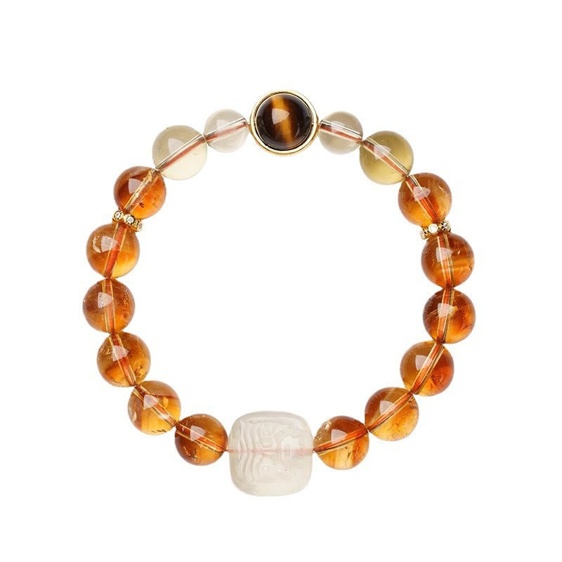 Buddha Stones Topaz Zashi Lhamo Kindness Bracelet