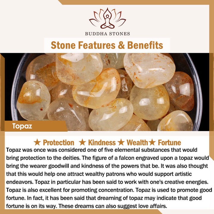 Buddha Stones Peacock Agate Topaz Peace Buckle Nafu Balance Bracelet