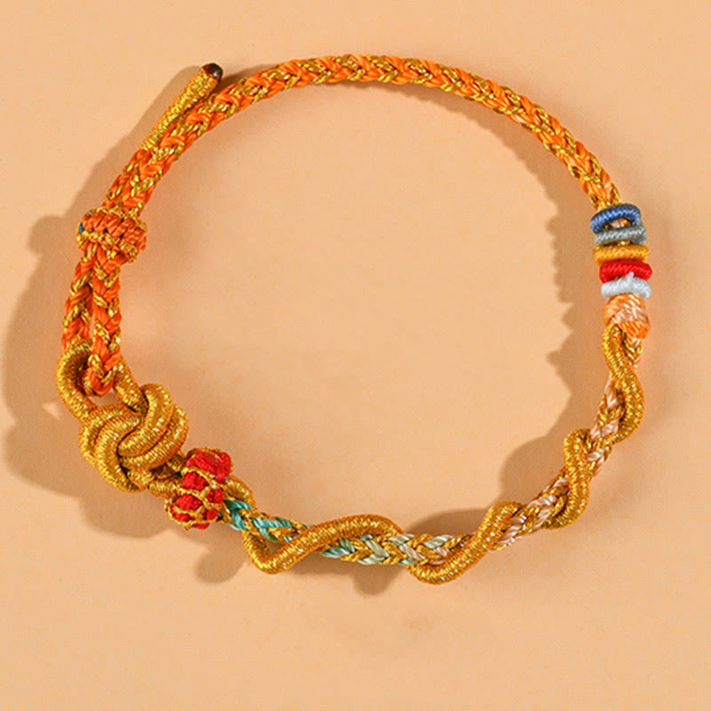 Buddha Stones Colorful String Snake Dragon Year of the Snake Luck Bracelet