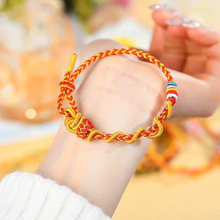 Buddha Stones Colorful String Snake Dragon Year of the Snake Luck Bracelet