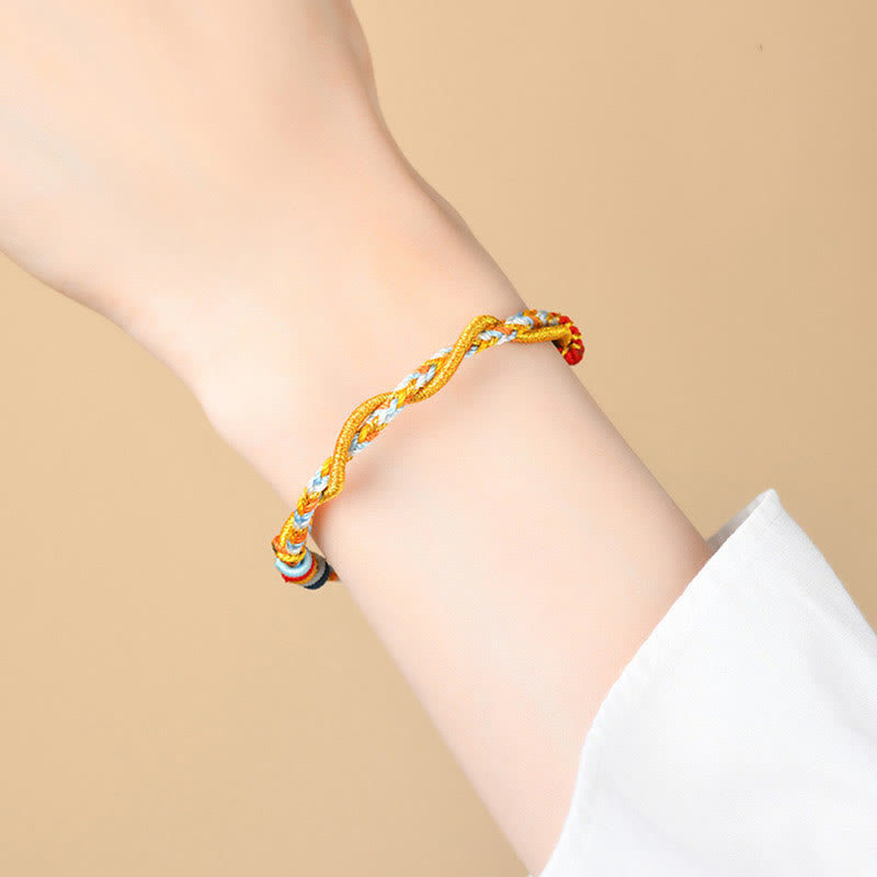 Buddha Stones Colorful String Snake Dragon Year of the Snake Luck Bracelet