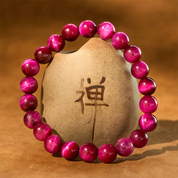 Buddha Stones Red Tiger Eye Calm Bracelet