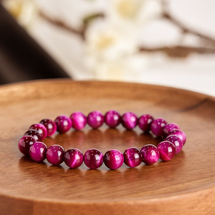 Buddha Stones Red Tiger Eye Calm Bracelet