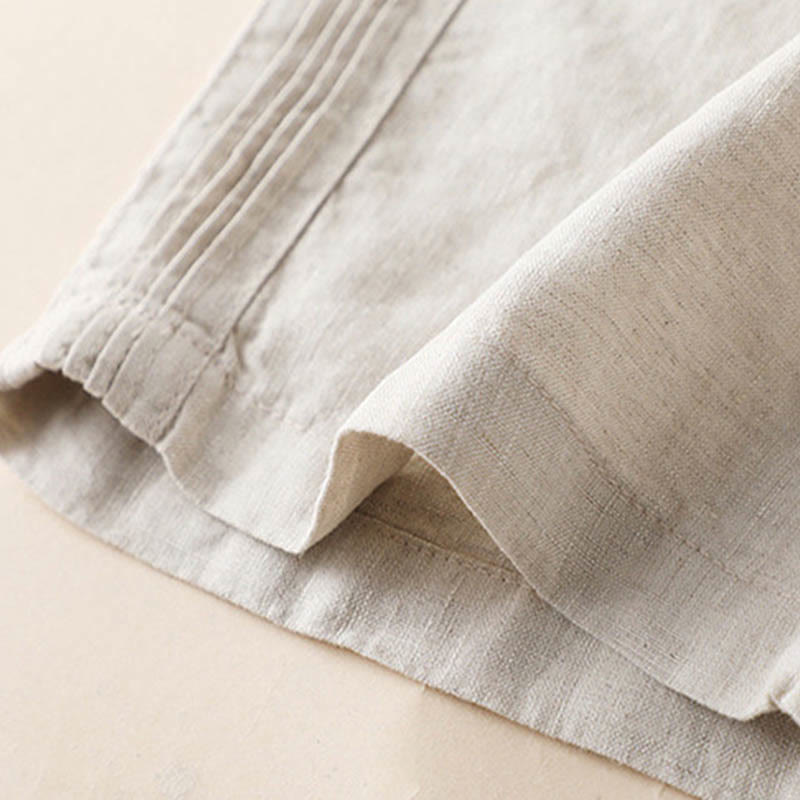 Buddha Stones Casual Plain Color Side Pleats Rayon Women's Wide Leg Pants With Pockets - image 4