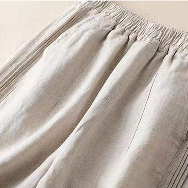 Buddha Stones Casual Plain Color Side Pleats Rayon Women's Wide Leg Pants With Pockets - image 2