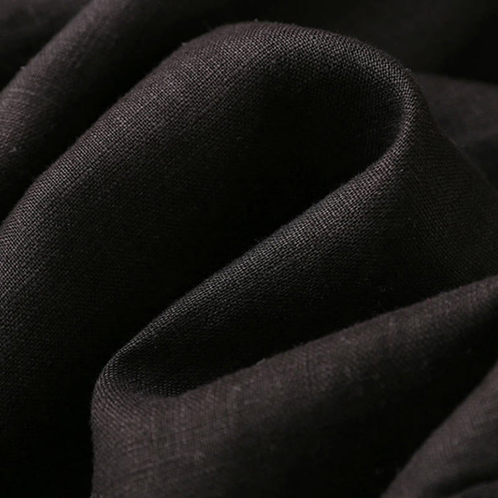 Buddha Stones Casual Plain Color Lace-up Cotton Linen Women's Wide Leg Pants - image 37