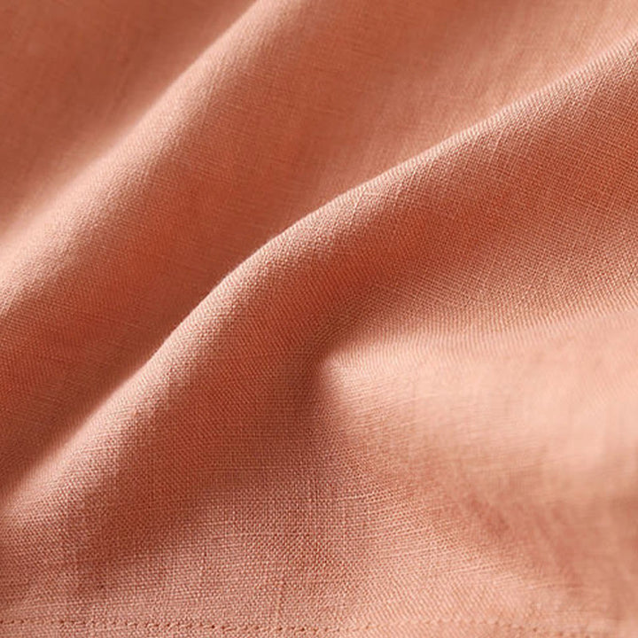 Buddha Stones Plain Color Button Zipper Cotton Women's Shorts With Pockets - image 8