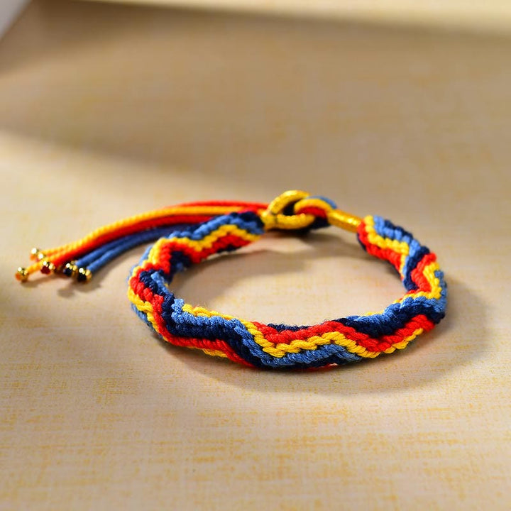 Buddha Stones Tibetan Hand-woven Colored Rope Luck Bracelet