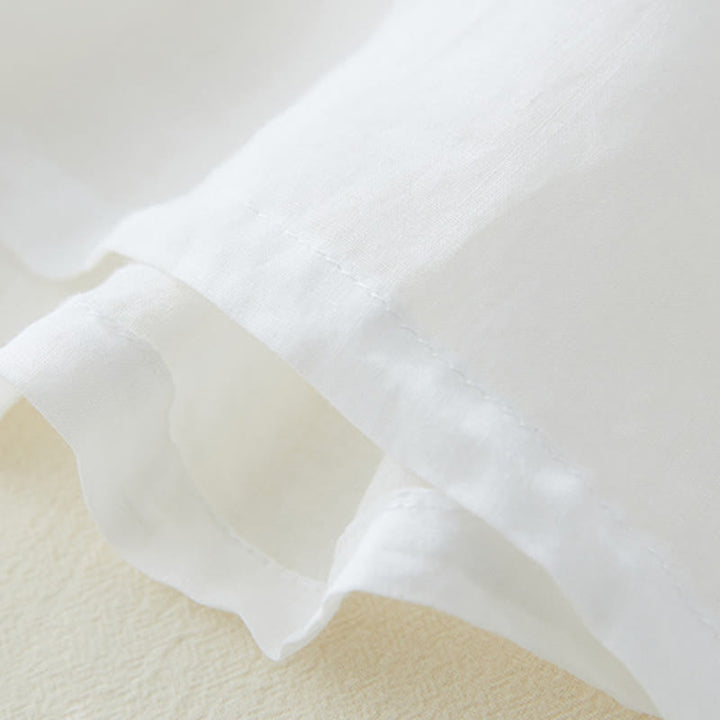 Buddha Stones Casual Women's Embroidery Plants Design Three Quarter Sleeve Cotton Linen Shirt - image 12