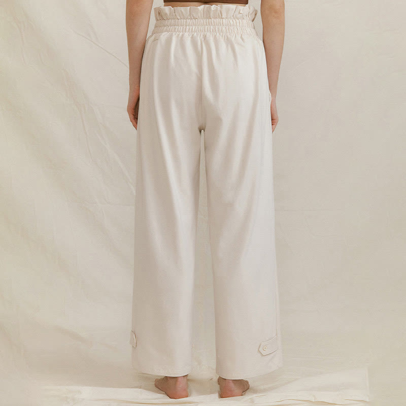 Buddha Stones Casual Buckle Loose Women's Spandex Pants With Pockets - image 18