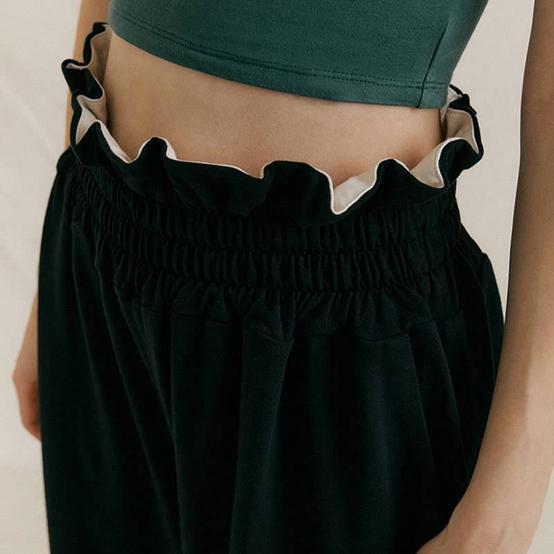 Buddha Stones Casual Buckle Loose Women's Spandex Pants With Pockets - image 14