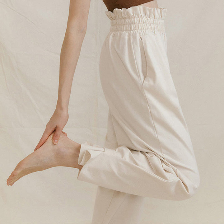 Buddha Stones Casual Buckle Loose Women's Spandex Pants With Pockets - image 19