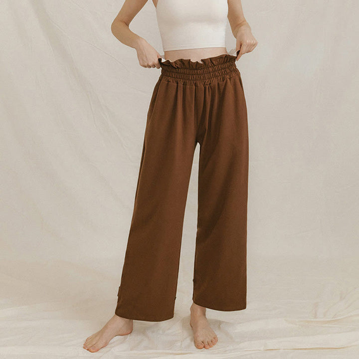 Buddha Stones Casual Buckle Loose Women's Spandex Pants With Pockets - image 3