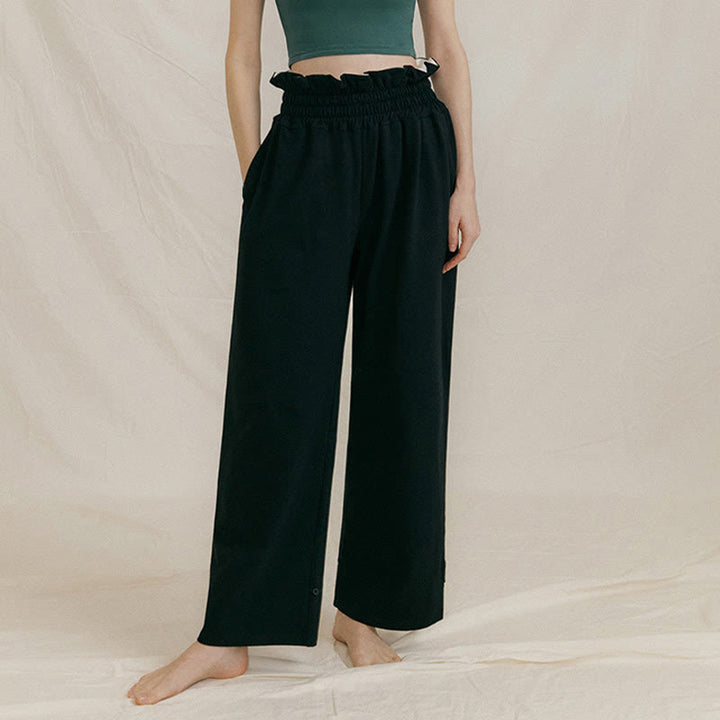 Buddha Stones Casual Buckle Loose Women's Spandex Pants With Pockets - image 12