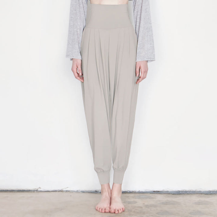Buddha Stones Casual Plain High Waist Quick Drying Women's Leica Pants With Pockets - LightGrey - US4，UK/AU8，EU36 (L) - image 37