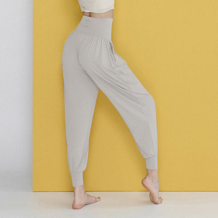 Buddha Stones Casual Plain High Waist Quick Drying Women's Leica Pants With Pockets - image 39