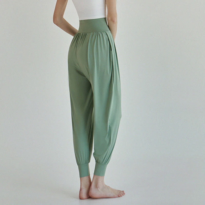 Buddha Stones Casual Plain High Waist Quick Drying Women's Leica Pants With Pockets - image 30