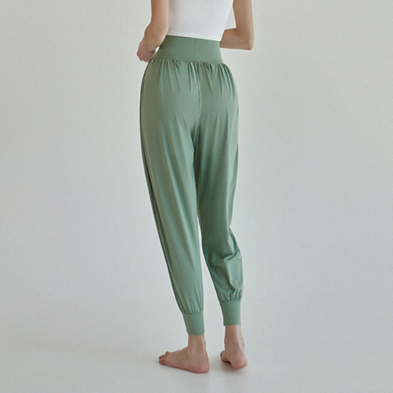 Buddha Stones Casual Plain High Waist Quick Drying Women's Leica Pants With Pockets - image 29
