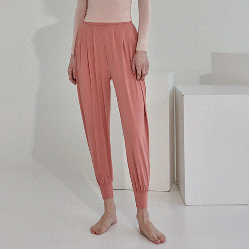 Buddha Stones Casual Plain High Waist Quick Drying Women's Leica Pants With Pockets - image 24