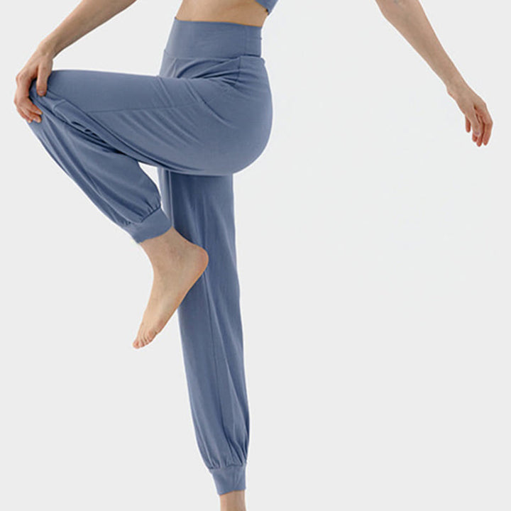 Buddha Stones Casual Plain High Waist Quick Drying Women's Leica Pants - image 14