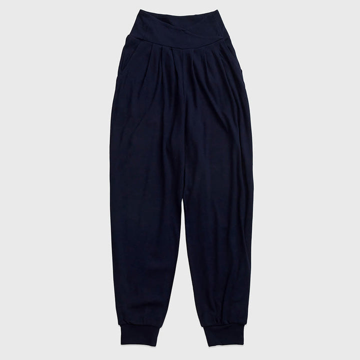 Buddha Stones Casual Plain Threaded Slit Hem Women's Spandex Pants With Pockets - MidnightBlue - US6，UK/AU10，EU38 (XL) - image 14
