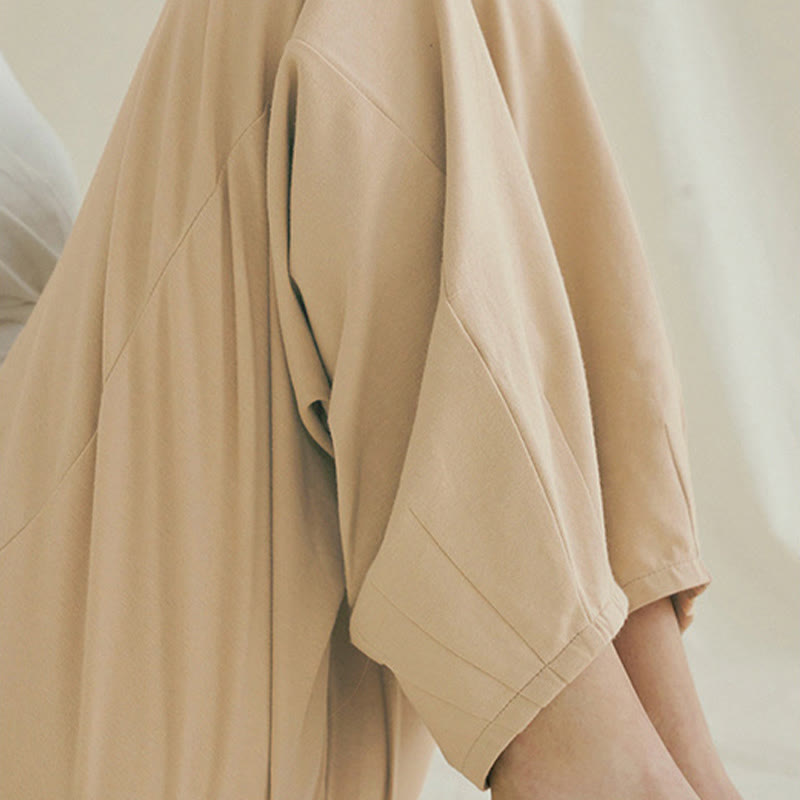 Buddha Stones Casual Plain Breathable Loose Women's Leica Harem Pants With Pockets - image 5